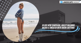 In Her New Campaign, Hailey Baldwin Wears a Sweater with Bikini Bottoms