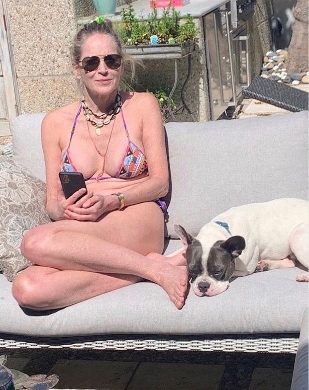 Sharon Stone Posts Inspiring Topless Bikini Photo to Instagram: "imperfect Grace"