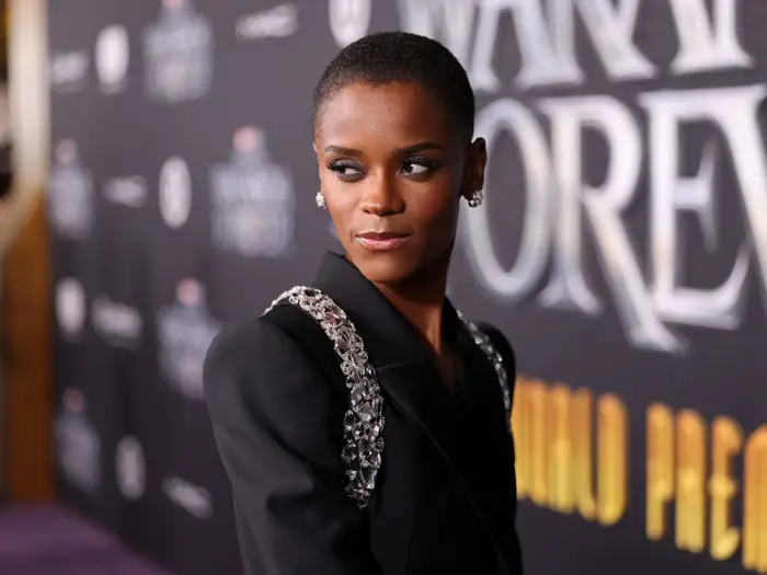 Letitia Wright black panther premiere 