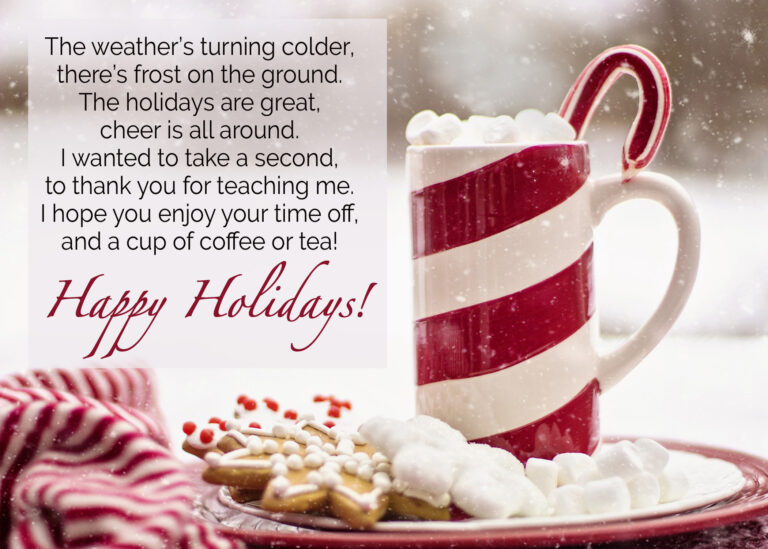 happy holidays to teachers