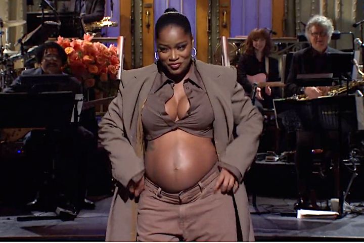 Keke Palmer Addresses Her Pregnancy Rumors On SNL Monologue, says “I am!”