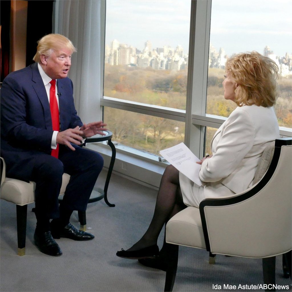 Barbara Walters with Donald Trump