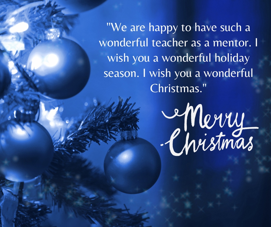 Best Christmas Wishes For Teachers