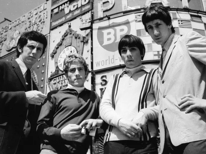 Keith Moon with his bandmates, The Who.