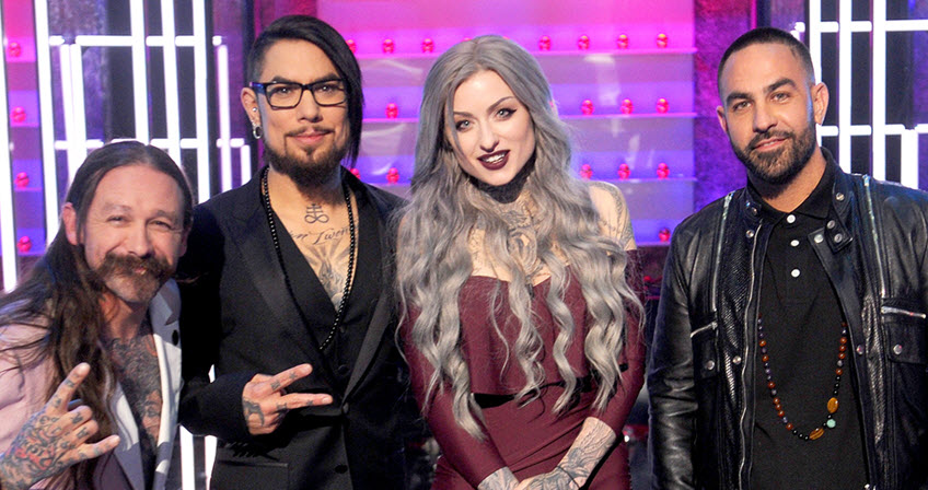 Ryan Ashley along with the judges of Ink Master