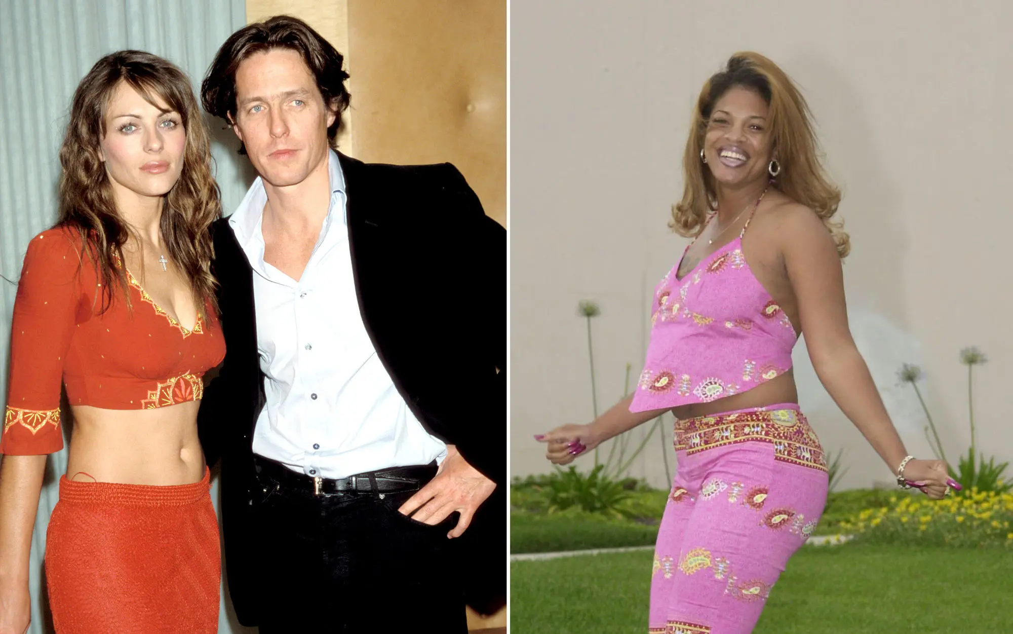 Left: Hugh Grant with Liz Hurley
Right: The Prostitute he was found with