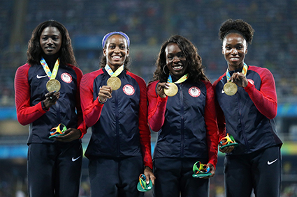 Bowie's biggest achievement came at the 2016 Rio Olympics, where she won three medals, including a gold medal in the 4x100-meter relay