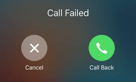 call failed iphone