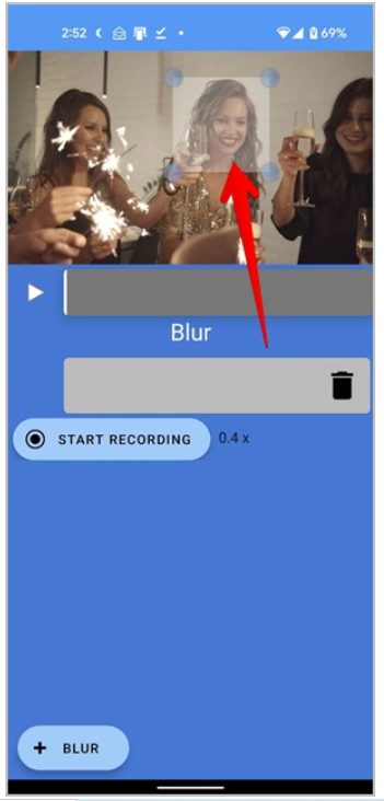 how to blur face in video