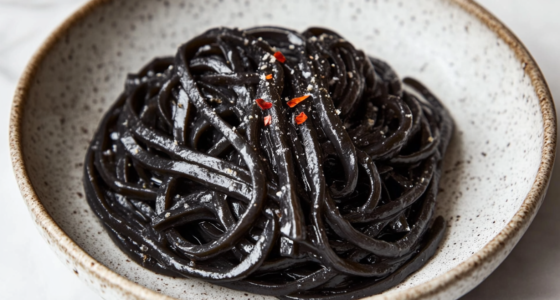 Black Pasta with Squid Ink