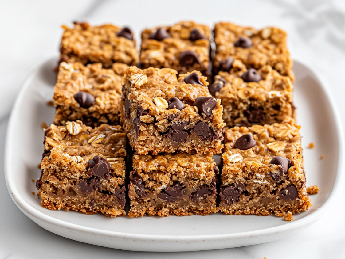 Chewy Peanut Butter Chocolate Chip Bars