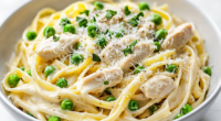 Creamy Chicken Alfredo with Peas