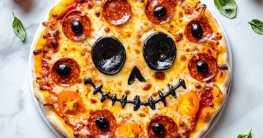 Halloween Spooky Pizza
