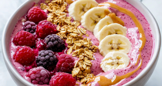 Peanut Butter & Jelly Smoothie Bowl