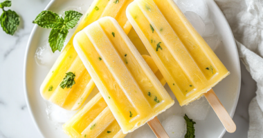 Pineapple Mint Popsicles