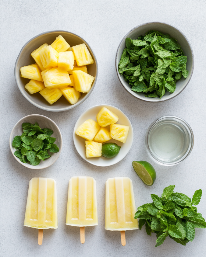 Pineapple Mint Popsicles Recipe