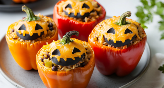 Spooky Stuffed Peppers