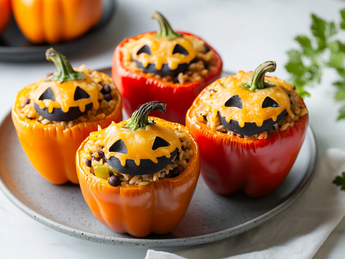 Spooky Stuffed Peppers