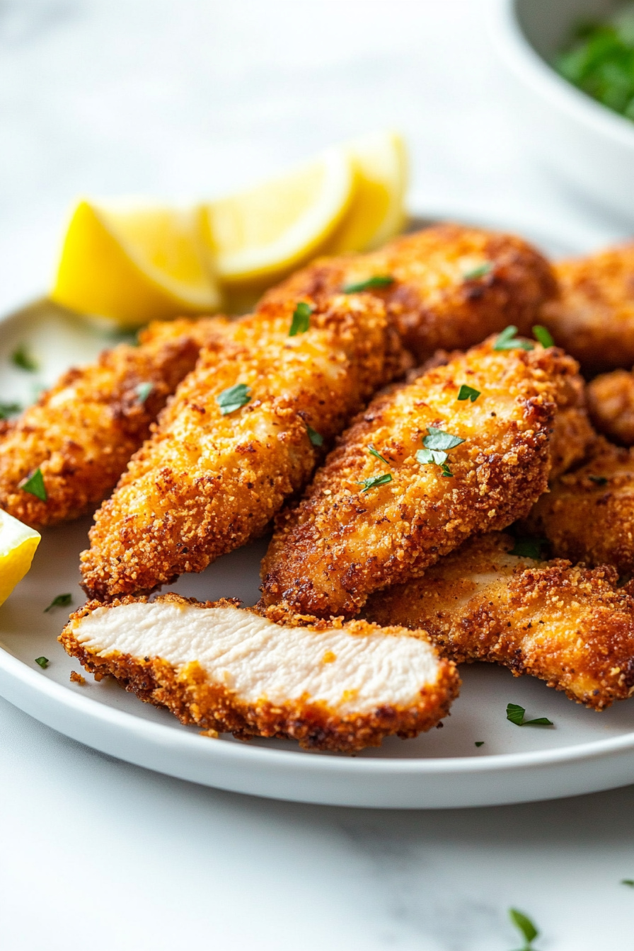 Oven Baked Crispy Chicken Tenders recipe card