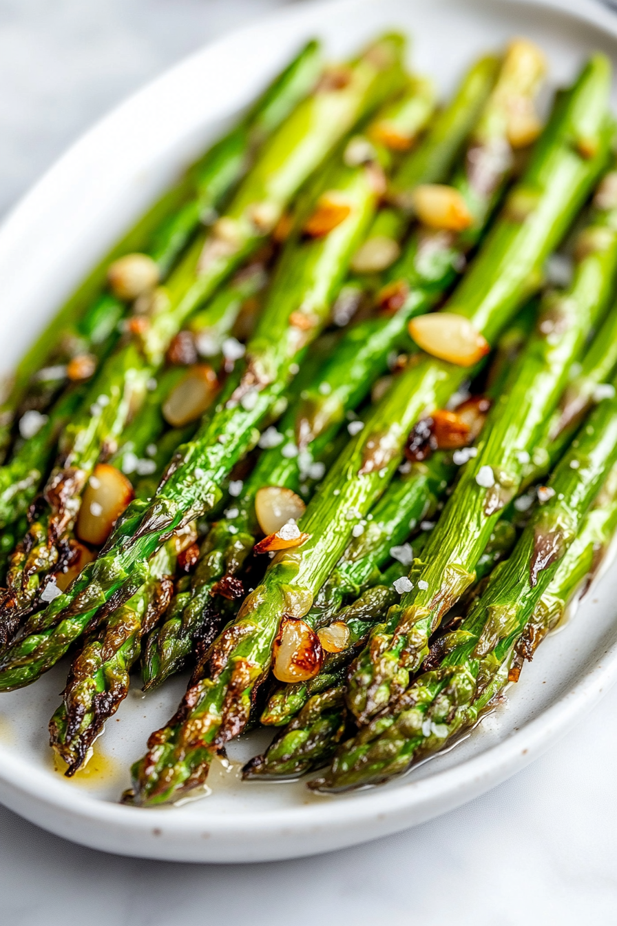 Oven Roasted Asparagus With Olive Oil And Garlic recipe card