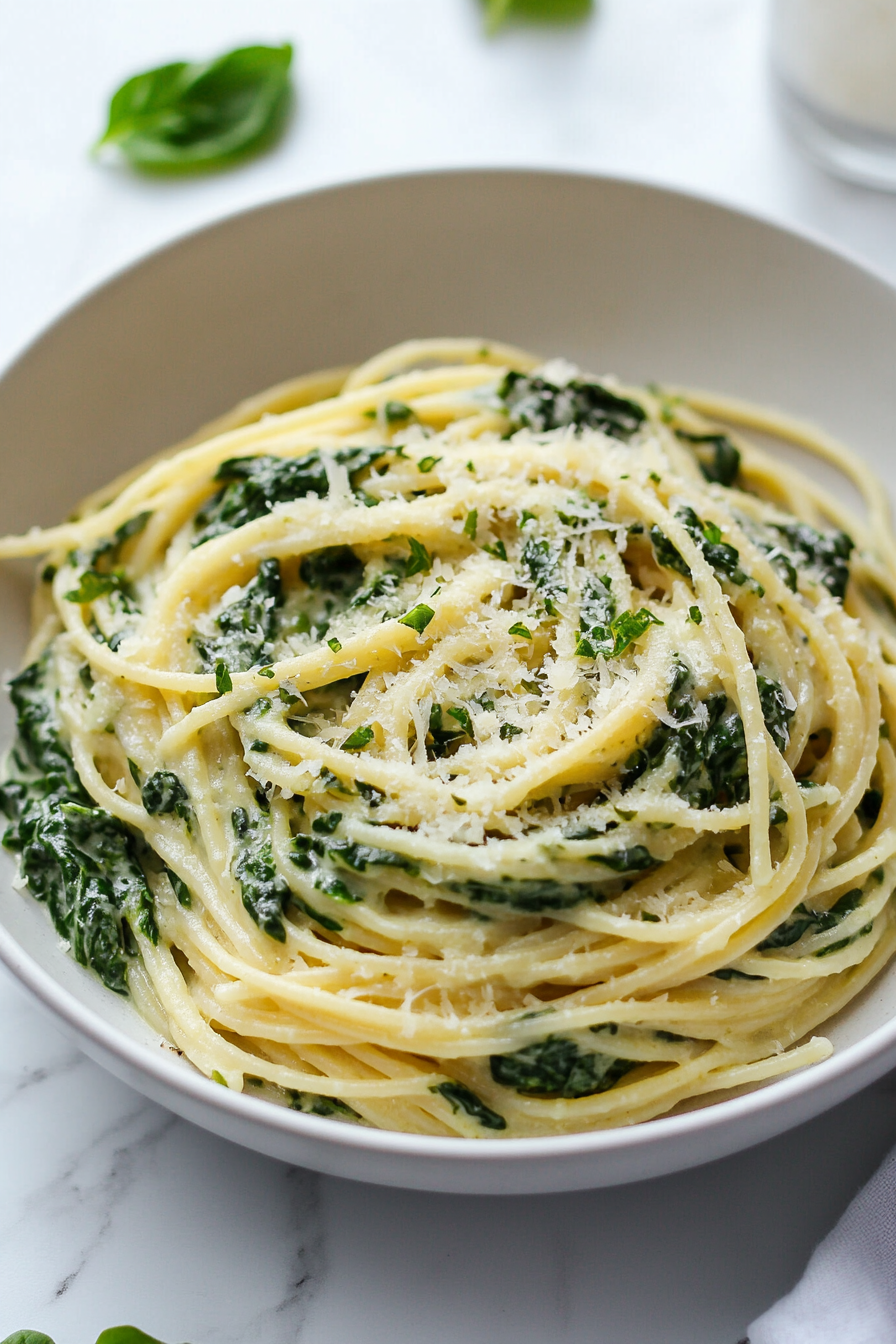 Creamy Spinach Pasta Recipe 3 Creamy Spinach Pasta Recipe card 2026 Main Course Creamy Spinach Pasta Recipe card