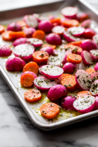 Roasted Radishes and Carrots 4