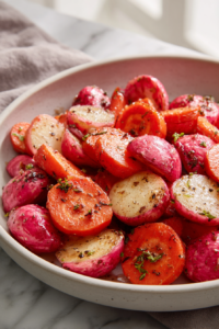 Roasted Radishes and Carrots 6