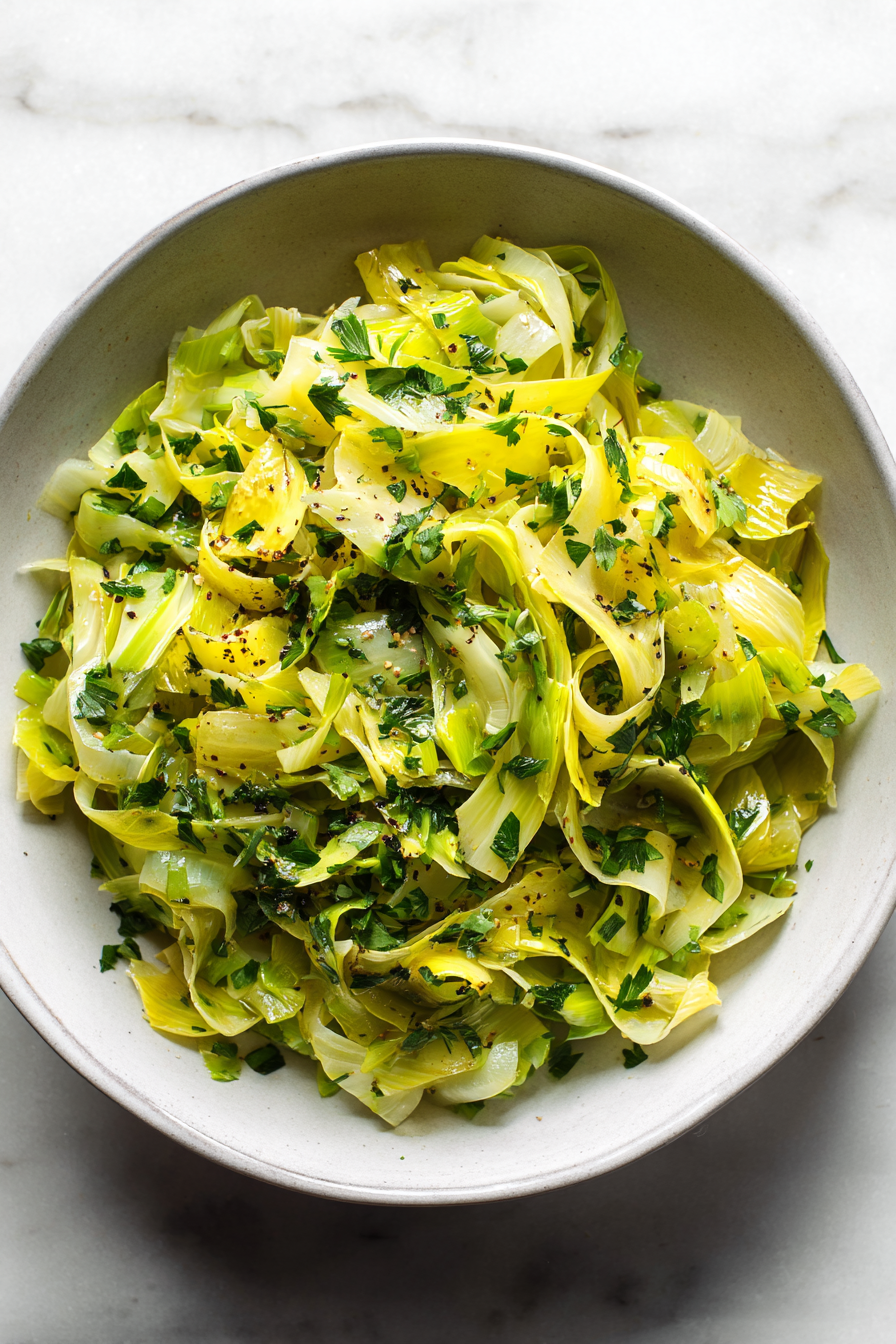 Sauteed Leeks in Butter recipe card