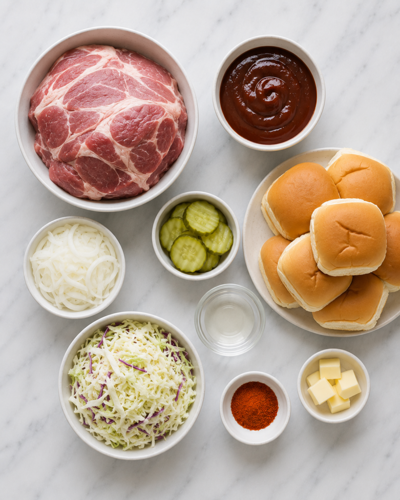 pulled pork sliders Ingredients