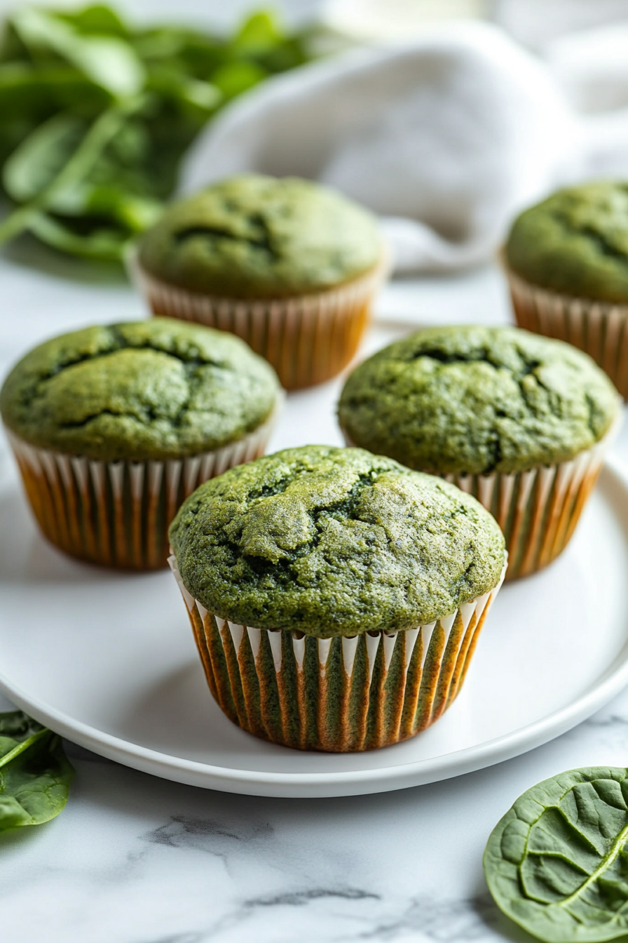 Healthy Banana Spinach Muffins recipe card
