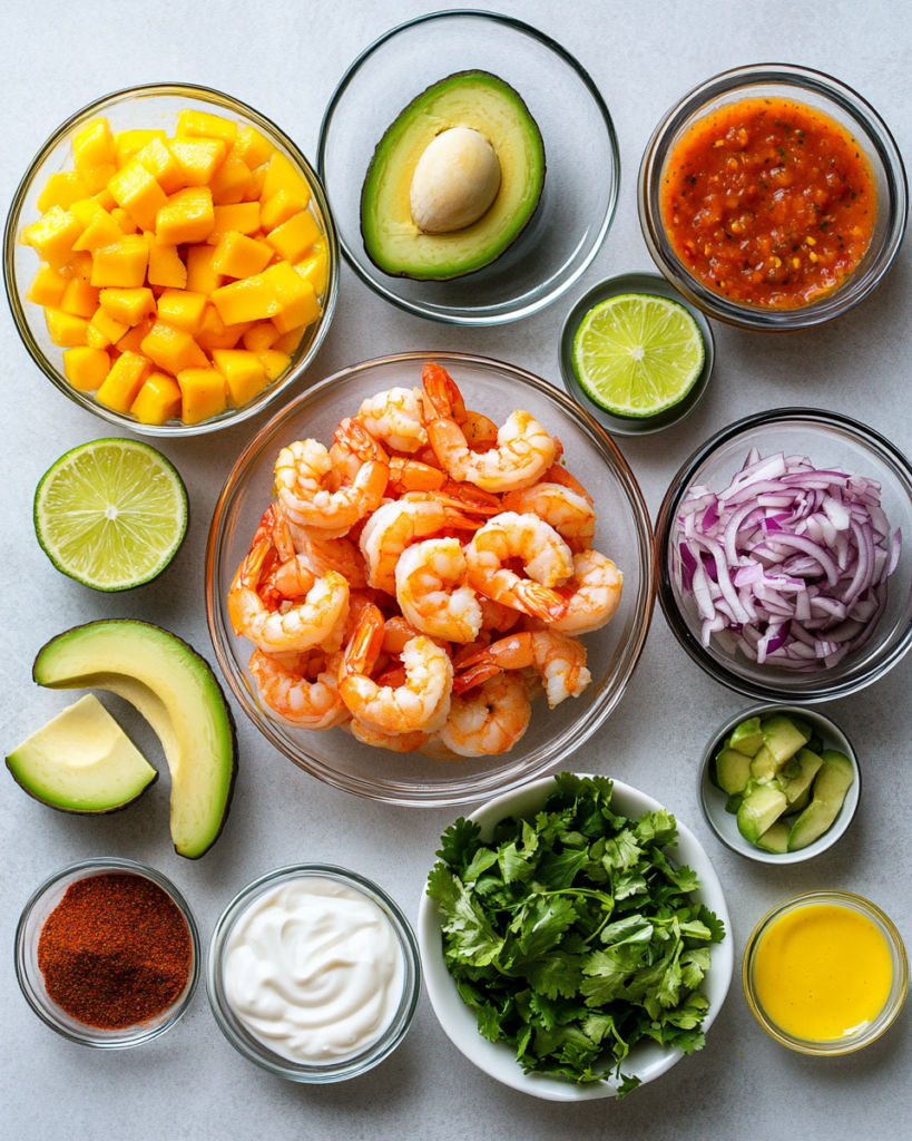 Shrimp and Avocado Bowls Ingredients