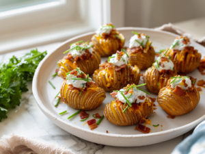 Loaded Hasselback Potato Bites Recipe