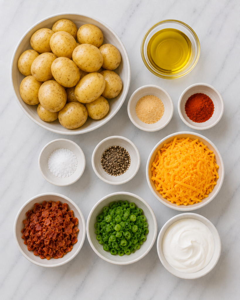 Loaded Hasselback Potato Bites Recipe Ingredients