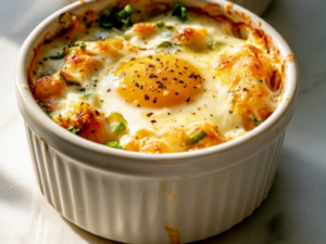Baked Eggs Napoleon Recipe featured image