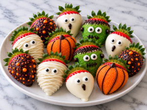Halloween Chocolate Covered Strawberries Recipe featured image