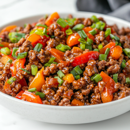 Stir-Fried Ground Pork with Vegetables